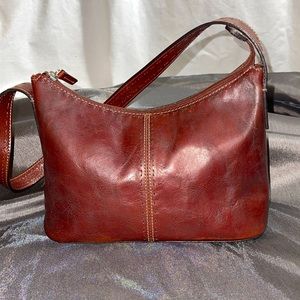 Fossil brown leather shoulder purse